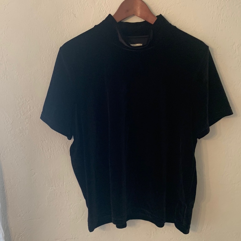 Madewell velvet mock neck top size XL